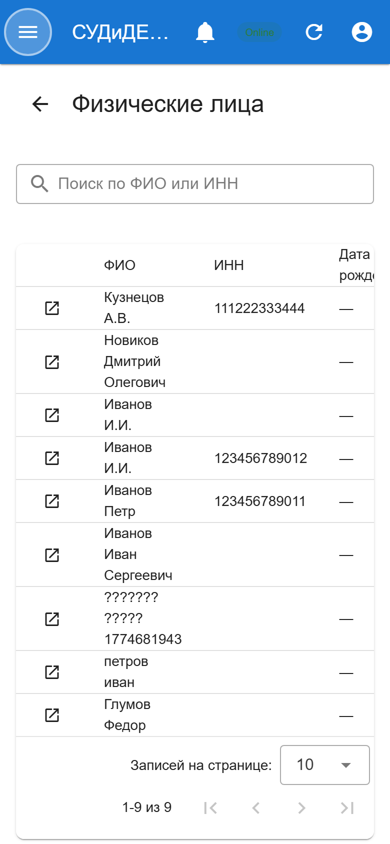 Физические лица