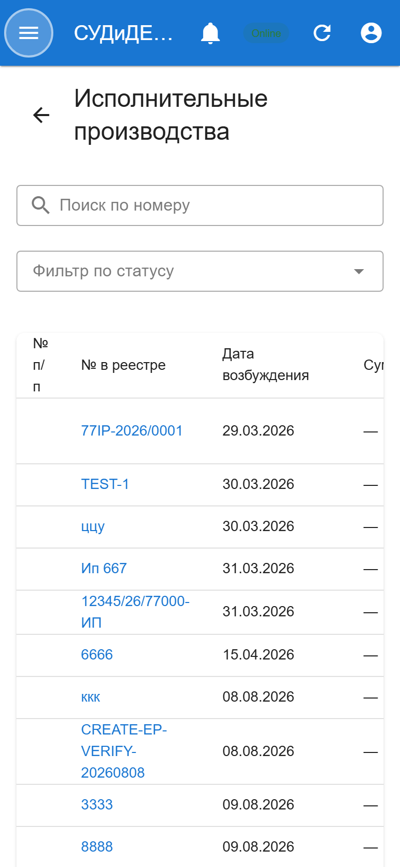 Исполнительные производства